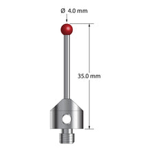 ATG-4035 M5 4.0mm ruby ball stylus with carbide stem and stainless steel base, 35.0mm long by Q-Mark Manufacturing, Inc.