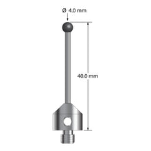 ATG-4040-SN M5 stylus with 4.0mm silicon nitride ball, carbide stem, and stainless steel base, 40.0mm long by Q-Mark Manufacturing, Inc.
