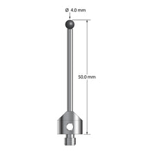ATG-4050-SN M5 stylus with 4.0mm silicon nitride ball, carbide stem, and stainless steel base, 50mm long by Q-Mark Manufacturing, Inc.