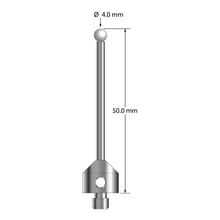 ATG-4050-Z M5 stylus with 4.0mm zirconia ball, carbide stem, and stainless steel base, 50mm long by Q-Mark Manufacturing, Inc.