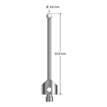 ATG-4058-Z M5 stylus with 4.0mm zirconia ball, carbide stem, and stainless steel base, 58.0mm long by Q-Mark Manufacturing, Inc.