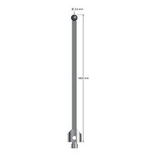 ATG-50100-TX-SN M5 stylus with 5.0mm silicon nitride ball, carbon fiber stem, and titanium base, 100mm long by Q-Mark Manufacturing, Inc.