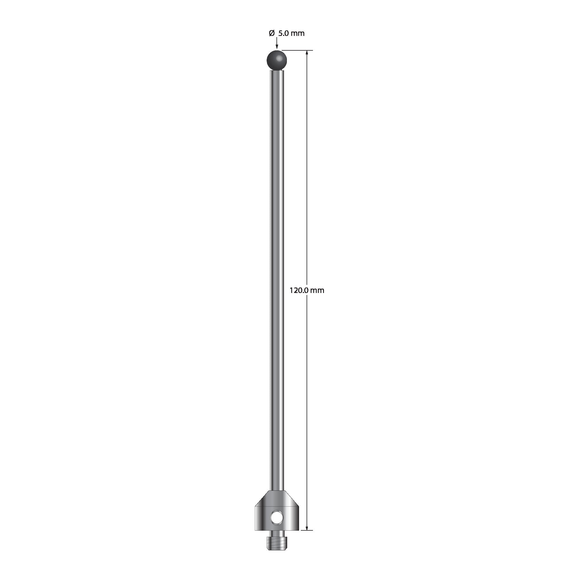 ATG-50120-SN M5 5.0mm silicon nitride stylus, 120mm long, by Q-Mark Manufacturing, Inc.