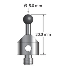 ATG-5020-SN M5 5.0mm silicon nitride stylus, carbide stem, stainless steel base, 20.0mm long by Q-Mark Manufacturing, Inc.