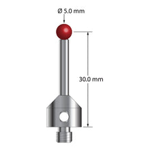 ATG-5032.5 M5 stylus with 5.0mm ruby ball, carbide stem, and stainless steel base by Q-Mark Manufacturing, Inc.