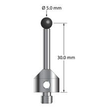 ATG-5033-SN M5 stylus with 5.0mm silicon nitride ball, carbide stem, and stainless steel base, 33.0mm long by Q-Mark Manufacturing, Inc.