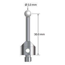ATG-5033-Z M5 stylus with 5.0 mm zirconia ball, carbide stem, and stainless steel base, 33.0 mm long by Q-Mark Manufacturing, Inc.