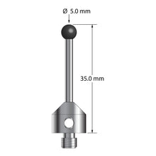 ATG-5035-SN M5 stylus with 5.0mm silicon nitride ball, carbide stem, and stainless steel base, 35.0mm long by Q-Mark Manufacturing, Inc.
