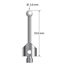 ATG-5035-Z M5 stylus with 5.0mm zirconia ball, carbide stem, and stainless steel base, 35.0mm long by Q-Mark Manufacturing, Inc.