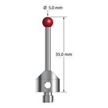 ATG-5035 M5 5.0mm ruby ball stylus with carbide stem and stainless steel base, 35.0mm long by Q-Mark Manufacturing, Inc.