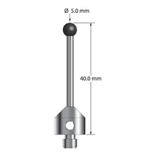 ATG-5040-SN M5 stylus with 5.0mm silicon nitride ball, carbide stem, and stainless steel base, 40.0mm long by Q-Mark Manufacturing, Inc.