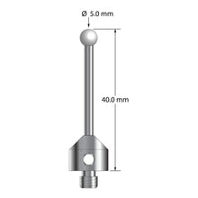 ATG-5040-Z M5 stylus with 5.0mm zirconia ball, carbide stem, and stainless steel base, 40.0mm long by Q-Mark Manufacturing, Inc.