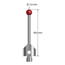 ATG-5040 M5 stylus with 5.0mm ruby ball, carbide stem, and stainless steel base, 40.0mm long by Q-Mark Manufacturing, Inc.