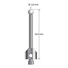 ATG-5045-Z M5 stylus with 5.0mm zirconia ball, carbide stem, and stainless steel base, 45.0mm long by Q-Mark Manufacturing, Inc.
