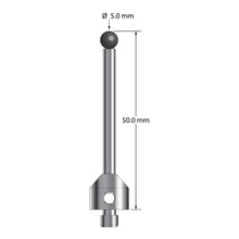 ATG-5050-SN M5 stylus with 5.0mm silicon nitride ball, carbide stem, and stainless steel base, 50.0mm long by Q-Mark Manufacturing, Inc.