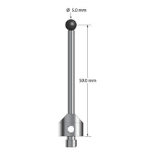 ATG-5052.5-SN M5 stylus with 5.0mm silicon nitride ball, carbide stem, and stainless steel base by Q-Mark Manufacturing, Inc.