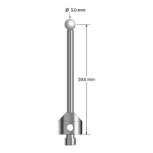 ATG-5052.5-Z M5 stylus with 5.0mm zirconia ball, carbide stem, and stainless steel base, 50.0mm long by Q-Mark Manufacturing, Inc.