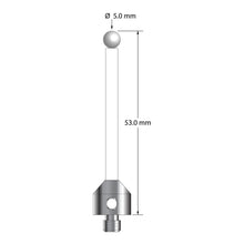 ATG-5053-C-Z M5 stylus with 5.0mm zirconia ball, ceramic stem, and aluminum base, 53.0mm long by Q-Mark Manufacturing, Inc.