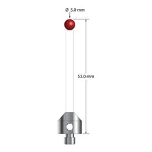 ATG-5053-C M5 stylus with 5.0mm ruby ball, ceramic stem, and aluminum base, 53.0mm long by Q-Mark Manufacturing, Inc.