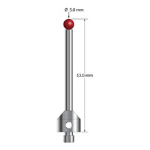 ATG-5053 M5 stylus with 5.0mm ruby ball, carbide stem, and stainless steel base, 53.0mm long by Q-Mark Manufacturing, Inc.