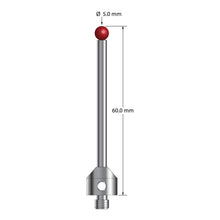 ATG-5060 M5 stylus with 5.0mm ruby ball, carbide stem, and stainless steel base, 60.0mm long by Q-Mark Manufacturing, Inc.