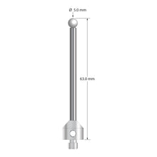 ATG-5063-Z M5 stylus with 5.0mm zirconia ball and carbide stem, 63.0mm long by Q-Mark Manufacturing, Inc.