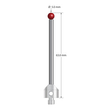 ATG-5063 M5 5.0mm ruby ball stylus with carbide stem and stainless steel base, 63.0mm long by Q-Mark Manufacturing, Inc.