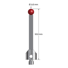 ATG-6050-G M5 stylus with ruby ball, carbon fiber stem, and stainless steel base, 50mm long by Q-Mark Manufacturing, Inc.