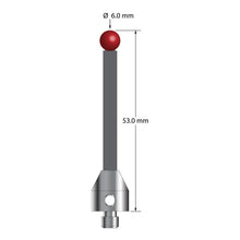 ATG-6053-G M5 6.0mm ruby ball stylus with carbon fiber stem and stainless steel base, 50.0mm length by Q-Mark Manufacturing, Inc.
