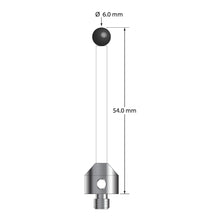 ATG-6054-C-SN M5 stylus with 6.0mm silicon nitride ball, ceramic stem, and aluminum base, 54.0mm long by Q-Mark Manufacturing, Inc.