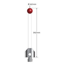ATG-6054-C M5 stylus with 6.0mm ruby ball, ceramic stem, and aluminum base, 54.0mm long by Q-Mark Manufacturing, Inc.
