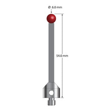 ATG-6054-TX M5 stylus with 6.0mm ruby ball, carbon fiber stem, and titanium base, 54.0mm long by Q-Mark Manufacturing, Inc.
