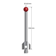 ATG-6054 M5 stylus with 6.0mm ruby ball, carbide stem, and stainless steel base, 54.0mm long by Q-Mark Manufacturing, Inc.