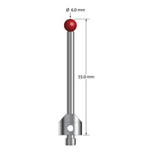 ATG-6055 M5 stylus with 6.0mm ruby ball, carbide stem, and stainless steel base, 55.0mm long by Q-Mark Manufacturing, Inc.