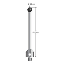 ATG-6064-SN M5 stylus with 6.0mm silicon nitride ball, carbide stem, and stainless steel base, 64.0mm long by Q-Mark Manufacturing, Inc.