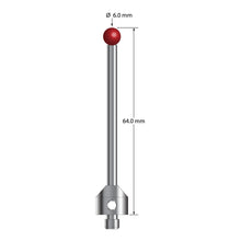 ATG-6064 M5 stylus with 6.0mm ruby ball, carbide stem, and stainless steel base, 64.0mm long by Q-Mark Manufacturing, Inc.