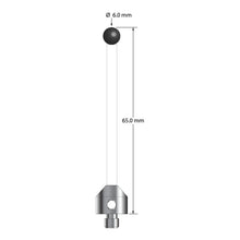 ATG-6065-C-SN M5 stylus with 6.0mm silicon nitride ball, ceramic stem, and aluminum base, 65.0mm long.
