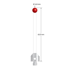 ATG-6065-C M5 stylus with 6.0mm ruby ball, ceramic stem, and aluminum base, 65.0mm long by Q-Mark Manufacturing, Inc.