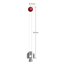 ATG-7075-C M5 stylus with 7.0mm ruby ball, ceramic stem, and aluminum base, 75.0mm long by Q-Mark Manufacturing, Inc.