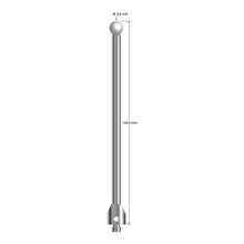 ATG-80120-Z M5 stylus with 8.0mm zirconia ball, carbide stem, and stainless steel base, 120mm long by Q-Mark Manufacturing, Inc.