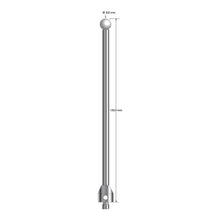 ATG-80130-Z M5 stylus with 8.0mm zirconia ball, carbide stem, and stainless steel base, 130mm long by Q-Mark Manufacturing, Inc.