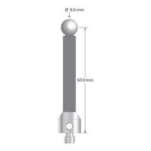 ATG-8054-G-Z M5 stylus with 8.0mm zirconia ball, carbon fiber stem, and stainless steel base by Q-Mark Manufacturing, Inc.