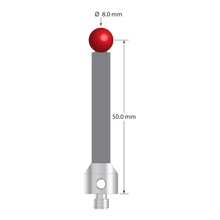 ATG-8054-G M5 stylus with 8.0mm ruby ball, carbon fiber stem, and stainless steel base by Q-Mark Manufacturing, Inc.
