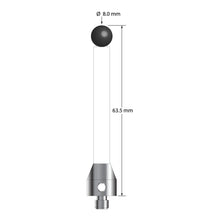 ATG-8063.5-C-SN M5 stylus with 8.0mm silicon nitride ball, ceramic stem, aluminum base, 63.5mm long by Q-Mark Manufacturing, Inc.