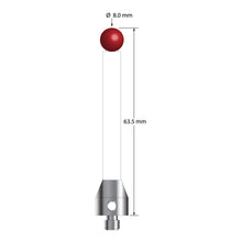 ATG-8063.5-C M5 stylus with 8.0mm ruby ball, ceramic stem, and aluminum base, 63.5mm long by Q-Mark Manufacturing, Inc.