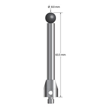 ATG-8063.5-SN M5 stylus with 8.0mm silicon nitride ball, carbide stem, and stainless steel base, 63.5mm long by Q-Mark Manufacturing, Inc.