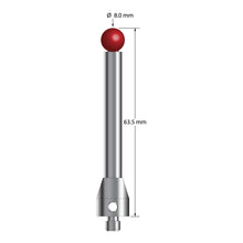 ATG-8063.5 M5 stylus with 8.0mm ruby ball, carbide stem, and stainless steel base, 63.5mm long by Q-Mark Manufacturing, Inc.