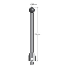 ATG-8075-SN M5 stylus with 8.0mm silicon nitride ball, carbide stem, and stainless steel base, 75mm long by Q-Mark Manufacturing, Inc.