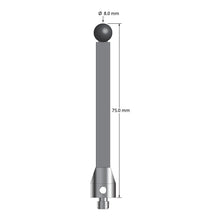 ATG-8075-TX-SN M5 stylus with 8.0mm silicon nitride ball, carbon fiber stem, and titanium base, 75mm long by Q-Mark Manufacturing, Inc.