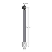 ATG-8079-G-SN M5 stylus with 8.0mm silicon nitride ball, carbon fiber stem, and stainless steel base by Q-Mark Manufacturing, Inc.
